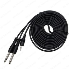 BK Teknoloji 3.5mm Stereo Erkek To 2 x 6.3mm Mono Erkek Y Kablo - 3 Metre