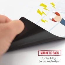 Dünya Magnet Aylık Magnet Planlayıcı , 35X50 Mıknatıslı Yazı Tahtası  + 3 Kalem