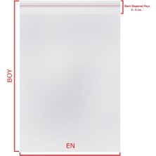 Carpcorn 20X20+5 Cm. (20*25) 100 Adet - Şeffaf Bantlı Yapışkanlı Opp Jelatin Poşet