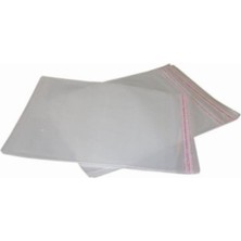 Carpcorn 20X20+5 Cm. (20*25) 100 Adet - Şeffaf Bantlı Yapışkanlı Opp Jelatin Poşet