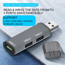 Apera Bn9 Notebook ve Pc Için 3 In 1 Alüminyum USB 5gbps 3.0 Çoklayıcı