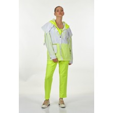 Ysatis Oversize Kapüşonlu Neon Kadın Ceket - Günlük Spor