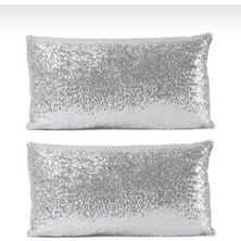 Yılmaz Home 2’li Pullu Payetli Dikdörtgen Dekoratif Kırlent Kılıfı