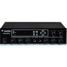 WESTA WM-605U 2 BÖLGELİ 2 MİK. GİRİŞLİ 100 WATT TRAFOLU ANFİ