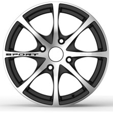 TSC Siyah Sport Yazısı Etiketi Jant Için Yapıştırma Yazı 12CM 4ADET