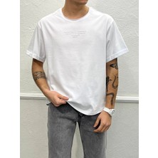 Glb Catch Erkek Owersıze Bisiklet Yaka Always Baskılı Tişört