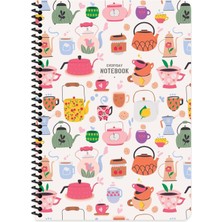 Keskin Color A4 80 Yaprak Çizgili Karton Kapak Spiralli Coffee Defter (4 Adet)