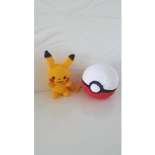 Pıkachu ve Pokemon Topu (Amigurumi Elörgüsüdür)