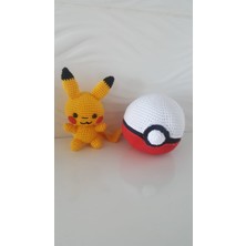 Pıkachu ve Pokemon Topu (Amigurumi Elörgüsüdür)