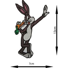 REMSA Bugs Bunny Modeli Ütü ile Yapışan Arma 100% Polyester 13 x 7 cm Kolay Uygulama