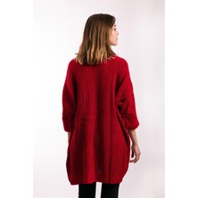 Gils Butik Truvakar Kol Kırmızı Salaş Hırka