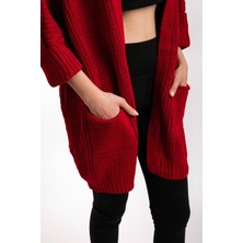 Gils Butik Truvakar Kol Kırmızı Salaş Hırka