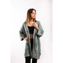 Gils Butik Truvakar Kol Mint Salaş Hırka