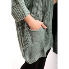 Gils Butik Truvakar Kol Mint Salaş Hırka