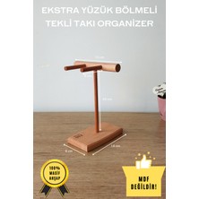 K&G Foot Rest Takı Organizer Ahşap Takı Askısı 20 cm Takı Standı Yüzük Kolye Askısı Takı ve Aksesuar Düzenleyici