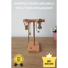 K&G Foot Rest Takı Organizer Ahşap Takı Askısı 20 cm Takı Standı Yüzük Kolye Askısı Takı ve Aksesuar Düzenleyici