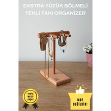 K&G Foot Rest Takı Organizer Ahşap Takı Askısı 20 cm Takı Standı Yüzük Kolye Askısı Takı ve Aksesuar Düzenleyici