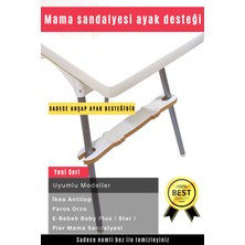 K&G Foot Rest Ahşap Mama Sandalyesi Ayak Dayama Desteği - Ikea Antilop, E Bebek Baby Plus Star, Faros Orzo Uyumlu