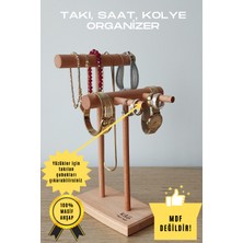 K&G Foot Rest Takı Organizer Ahşap Takı Askısı 25 cm Takı Standı Yüzük Kolye Askısı Takı ve Aksesuar Düzenleyici