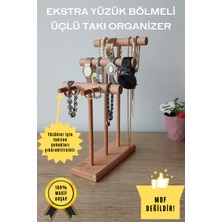 K&G Foot Rest Takı Organizer Ahşap Takı Askısı 30 cm Takı Standı Yüzük Kolye Askısı Takı ve Aksesuar Düzenleyici