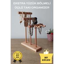 K&G Foot Rest Takı Organizer Ahşap Takı Askısı 30 cm Takı Standı Yüzük Kolye Askısı Takı ve Aksesuar Düzenleyici