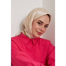 Ipekhan Etnik Desen Serisi Krem Pamuk Viskon Eşarp 1127-07