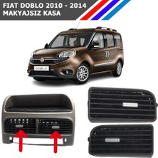 Otozet - Fiat Doblo Orta Havalandırma Izgarası Sol ve Sağ Takım Gri Düğmeli 2010-2014