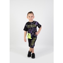 Harika Kids Erkek Çocuk Strong Baskılı Kısa Kollu Şortlu Basic Takım 2-5 Yaş