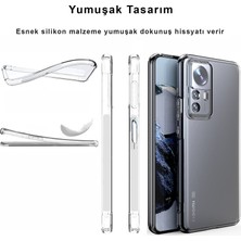 CepStok Xiaomi Mi 12T Pro Kılıf Şeffaf Kamera Korumalı Tıpalı Yumuşak Silikon