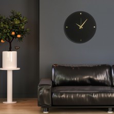 Makta Siyah Deri Duvar Saati