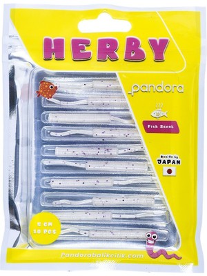 Pandora Herby 5cm 10 Parça Lrf Silikon Yem - White Glıtter