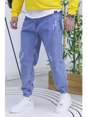 Wafrazon Erkek Lastikli Boyfriend Kot Pantolon  Pamuklu