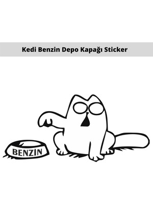 Hellove Kedi depo Kapağı Oto Sticker 15 cm