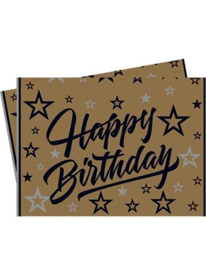 Kidspartim Happy Birthday Yıldızlı Masa Örtüsü