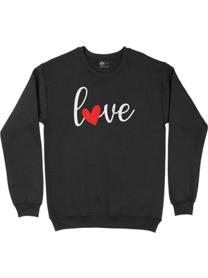 Cix Love Aşk Kalpli Sweatshirt