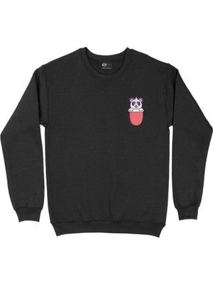 Cix Pandalı Cep Tasarım Baskılı Sweatshirt