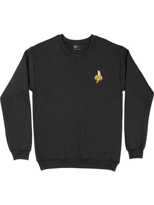 Cix Muz Minimal Cep Tasarım Baskılı Sweatshirt