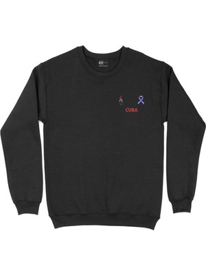 Cix Paris 2024 Yaz Olimpiyatları Küba Cep Tasarım Baskılı Sweatshirt