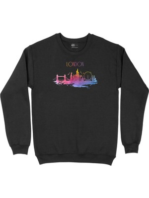 Cix London Londra Renkli Sweatshirt