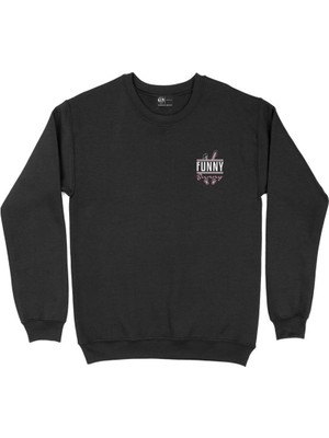 Cix Sweet Bunny Funny Tavşan Cep Tasarım Baskılı Sweatshirt