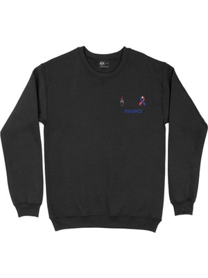 Cix Paris 2024 Yaz Olimpiyatları Fransa Cep Tasarım Baskılı Sweatshirt