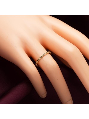 Bilezikci 14 Ayar Smoki Kuvars Sırataşlı Altın Yüzük