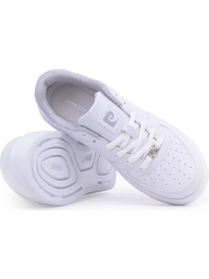 Pierre Cardin Ar Düz Beyaz Sneaker Erkek-Kadın Spor Ayakkabı