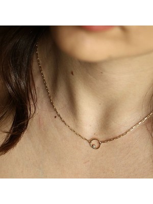 By Milo Jewellery Minimal Cercle Altın Kolye