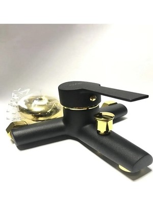 Alecra Kare Gold Robot Duş Seti 3'lü Lüx Gold Banyo, Balıksırtı Siyah Gold Lavabo ve Mutfak Bataryası Full Set Balıksırtı Borulu Gold Kare