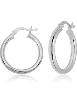 925 Gümüş Gümüş Halka Kadın Küpe