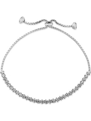 925 Gümüş Gümüş Su Yolu Asansör Bayan Bileklik