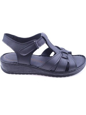 Walkenzo KRKMZ-2797 Günlük Ortopedik Deri Sandalet