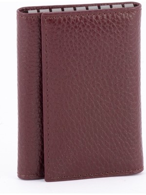 Shop GG 614 Model Hakiki Deri 8'li Çevirme Anahtarlık Bordo