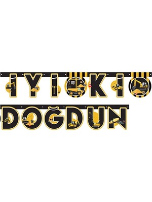 Rönesans Parti Inşaat Temalı Iyiki Doğdun Yazılı Banner